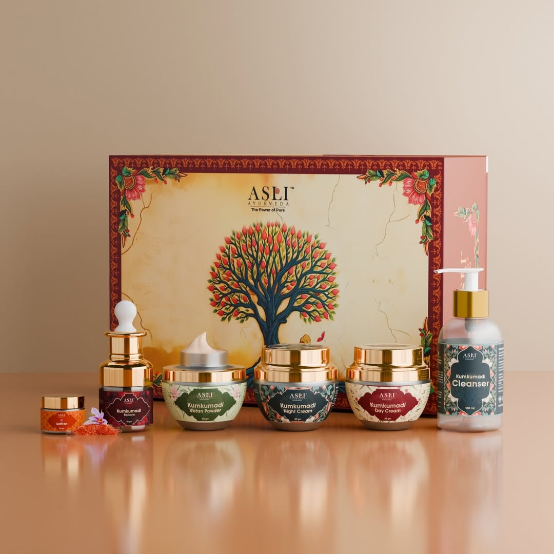 ASLI Kumkumadi Luxury Skincare Gift Box – Ayurvedic Radiance Collection