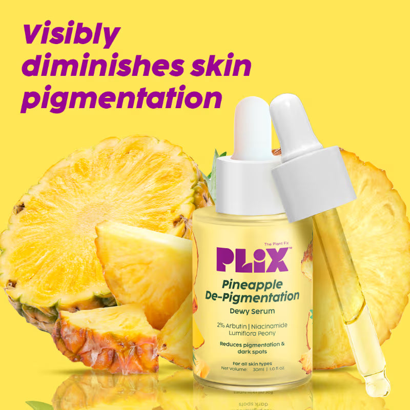 Plix 2% Alpha Arbutin Pineapple Serum for Pigmentation & Dark Spot Reduction (30ml)
