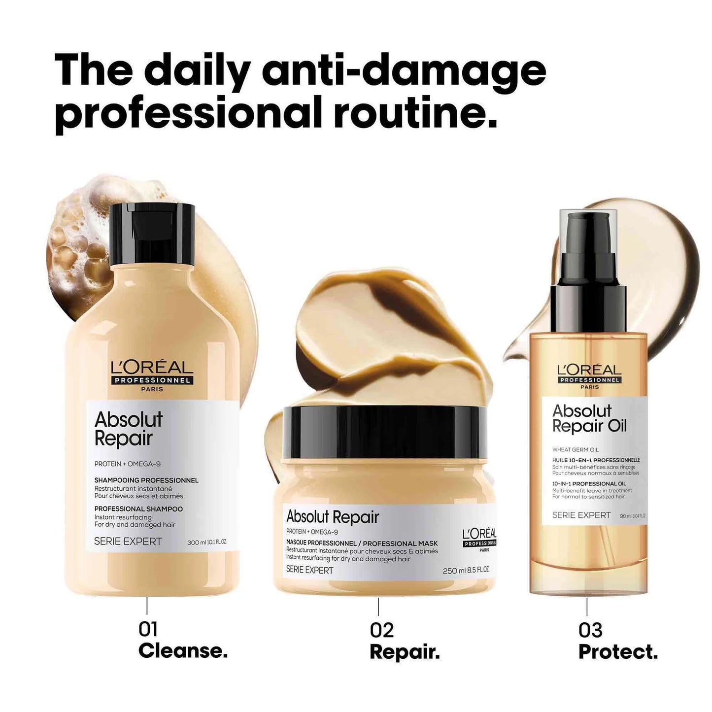 L'Oréal Professionnel Absolut Repair Mask For Dry and Damaged Hair With Protein & Omega-9 (250gm)