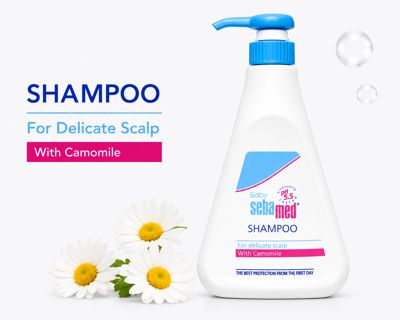 Sebamed Baby Shampoo (500 ml) + Baby Gentle Wash (400 ml) combo