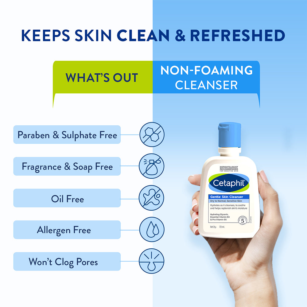 Cetaphil Gentle Skin Cleanser 125 ML | Dermat recommended