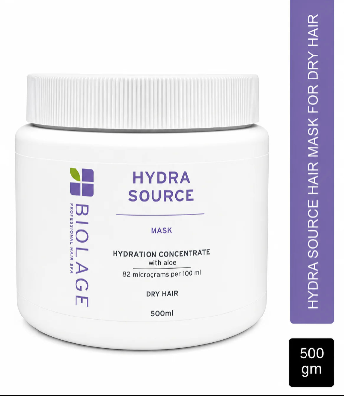 BIOLAGE Hydra Source Shampoo (400ml) & Hydrating Mask for Dry Hair (500gm) Combo