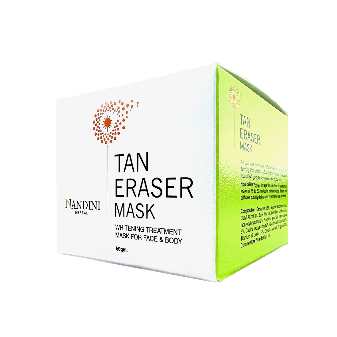 Nandini Herbal Tan Eraser Mask - 50gm