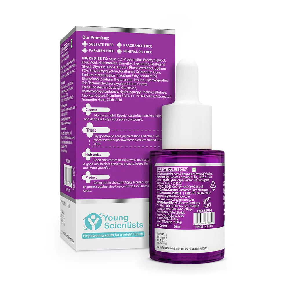 The Derma Co 2% Kojic Acid Face Serum for Dark spots reduction, Pigmentation & Blemishes (30ml)