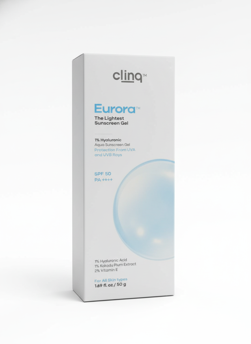 Clinq™ Eurora – The Lightest Sunscreen Gel SPF 50 PA++++ (50g)