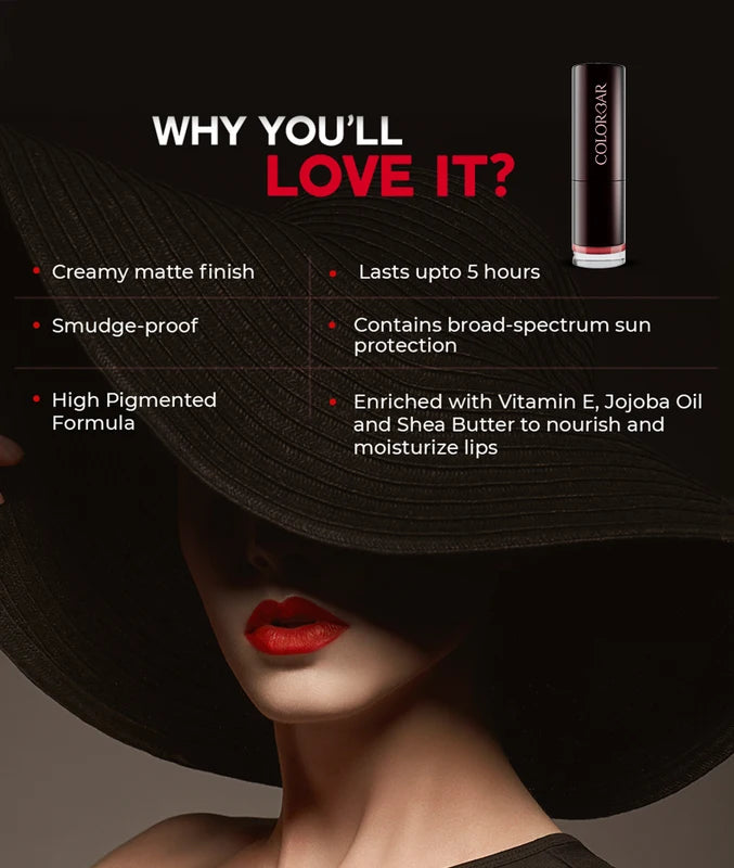 Colorbar Velvet Matte Lipstick(4.2g)