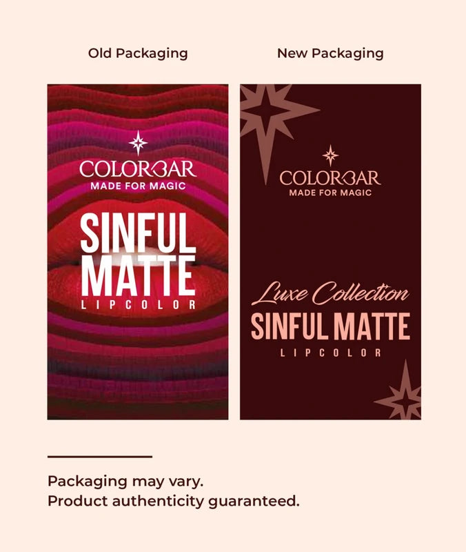 Colorbar Sinful Matte Lipcolor - Luxe Collection(3.5g)