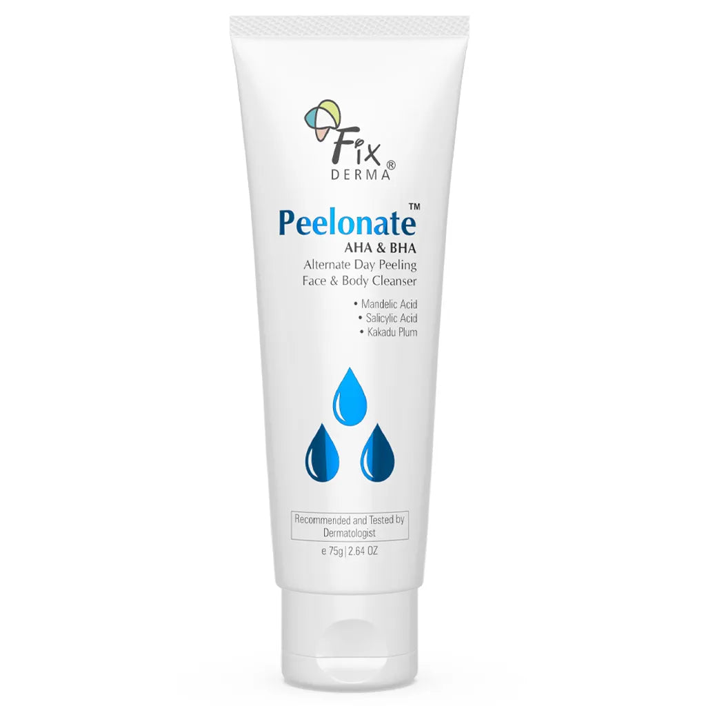 Fix Derma Peelonate AHA & BHA | AHA & BHA Powered Skin Exfoliator on Alternate Days(75g)