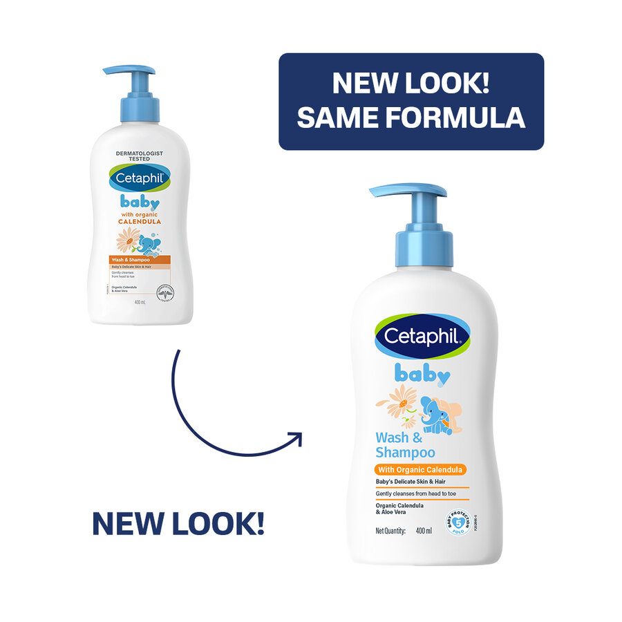 Cetaphil Baby Wash & Shampoo with Organic Calendula (400ml)