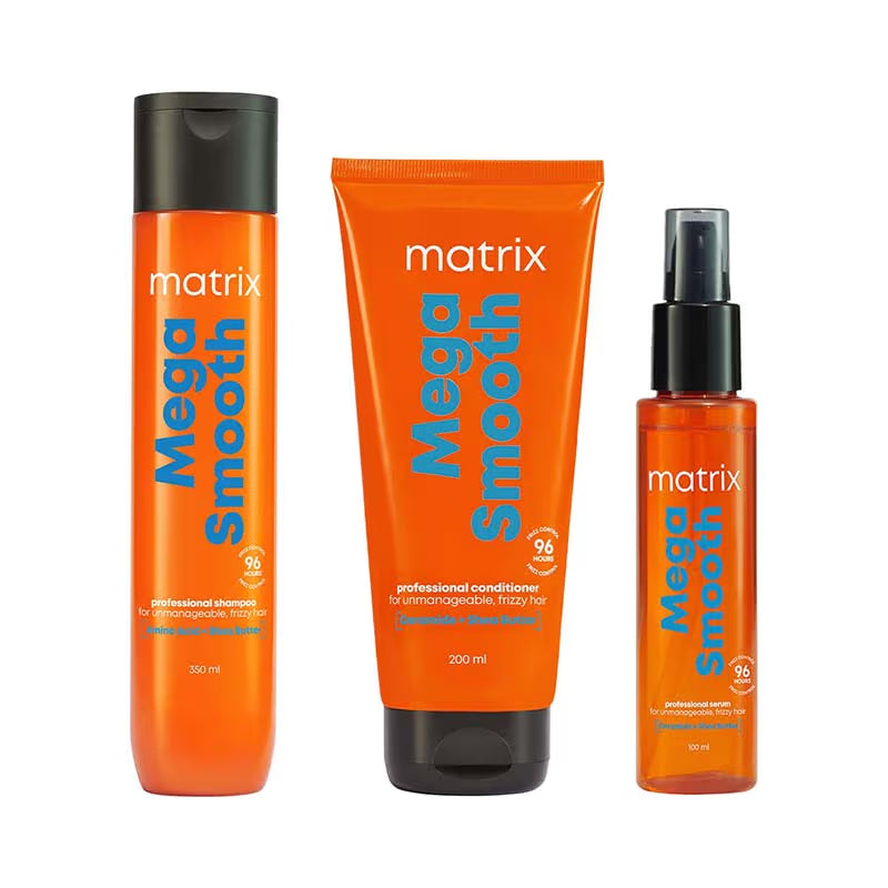 Matrix Mega Smooth Shampoo, Conditioner & Serum Combo