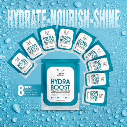 FYC PROFESSIONAL  HydraBoost Facial Kit Pouch 185g - 8 Step Facial Kit