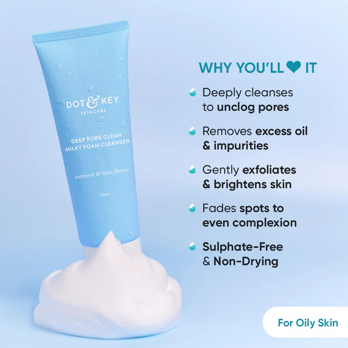 Dot & Key Deep Pore Clean Foaming Face Wash (100ml)