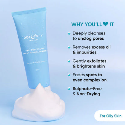 Dot & Key Deep Pore Clean Foaming Face Wash (100ml)