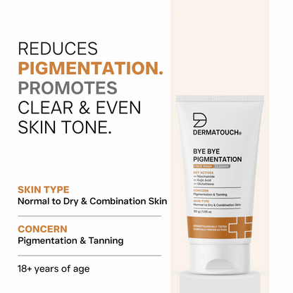 Dermatouch Bye Bye Pigmentation Face Wash for Pigmentation & Tanning (70 g).