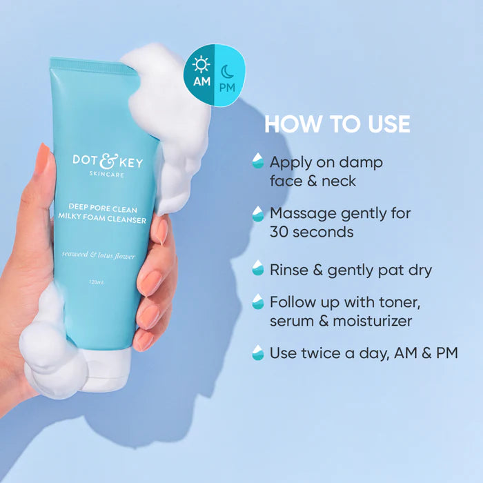 Dot & Key Deep Pore Clean Foaming Face Wash (100ml)