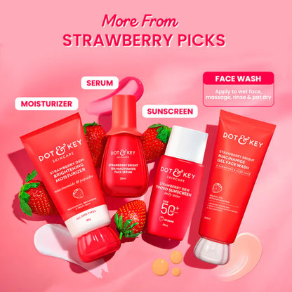 Dot & Key Strawberry Bright Niacinamide Gel Face Wash (100ml)