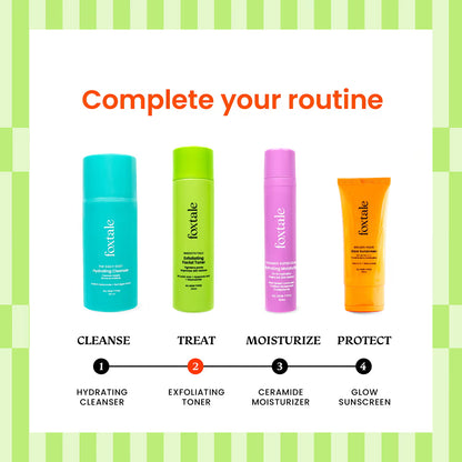 Foxtale Smooth Talk Exfoliating Facial Toner 5% Lactic Acid + Hyaluronic Acid + Niacinamide (150 ml)