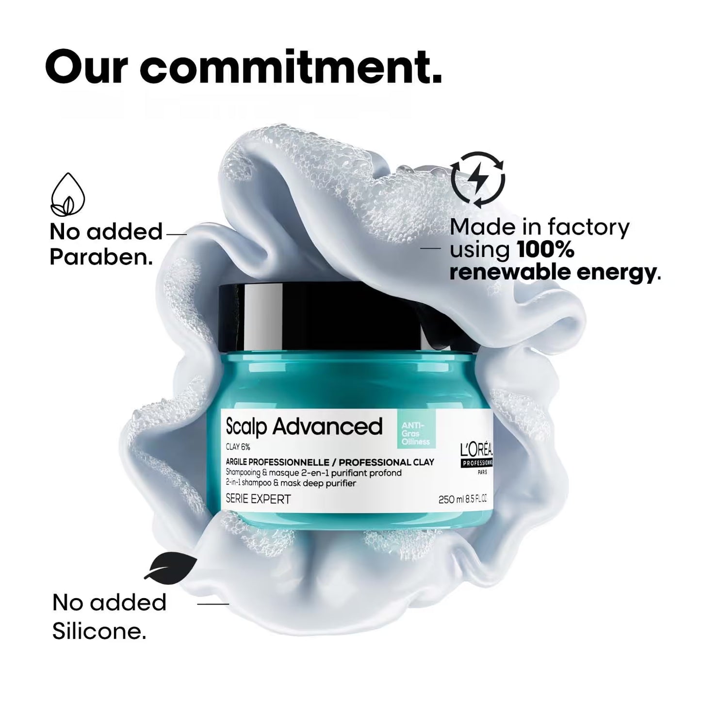 L'OREAL PROFESSIONNEL Scalp Advanced Anti-Oiliness 2-In-1 Deep Purifier Clay (250 ml)