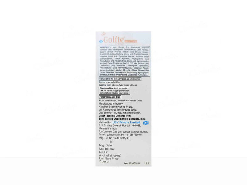 Golite Active Depigmenting Cream(15gm)