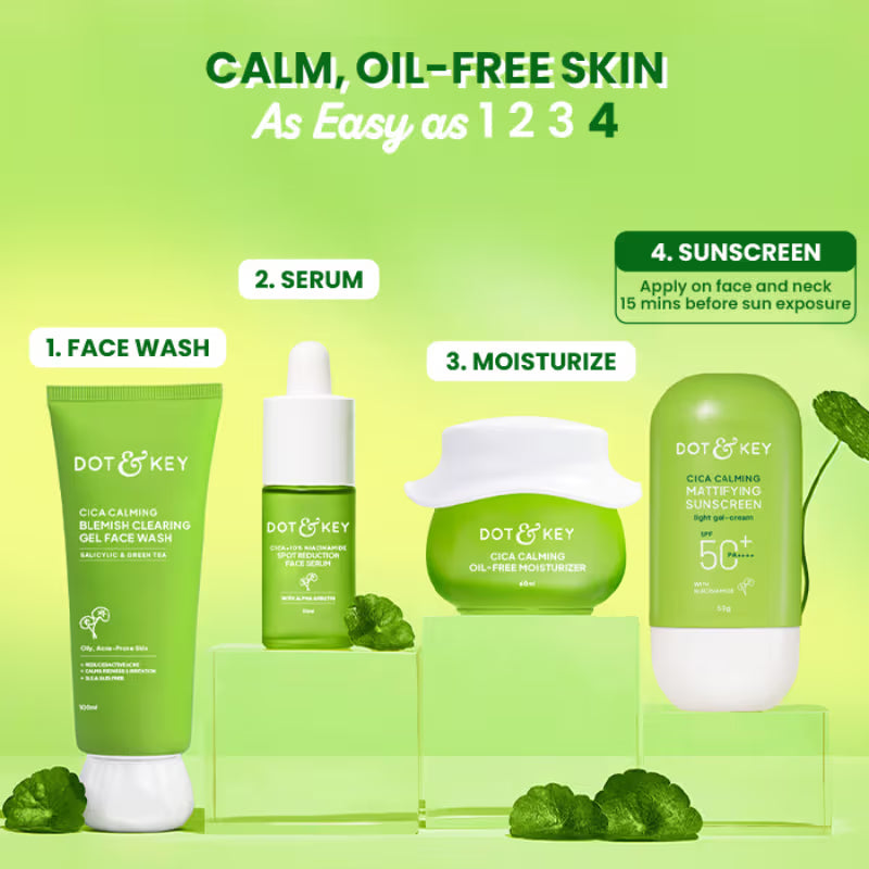Dot & Key Cica Calming Mattifying Sunscreen In-Vivo Tested SPF 50+ PA++++, With Niacinamide (50 g)