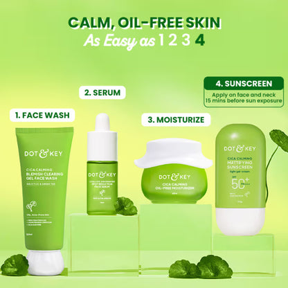 Dot & Key Cica Calming Mattifying Sunscreen In-Vivo Tested SPF 50+ PA++++, With Niacinamide (50 g)