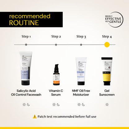 Deconstruct Gel Sunscreen SPF 50+ PA+++, No White Cast, Lightweight, Non-Greasy - In - Vivo Tested (50g)