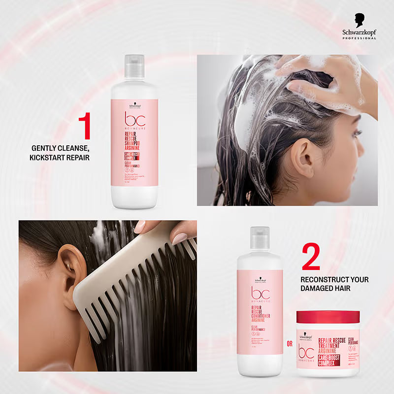 Schwarzkopf Professional Bonacure Repair Rescue Shampoo with Arginine( 1000ml )