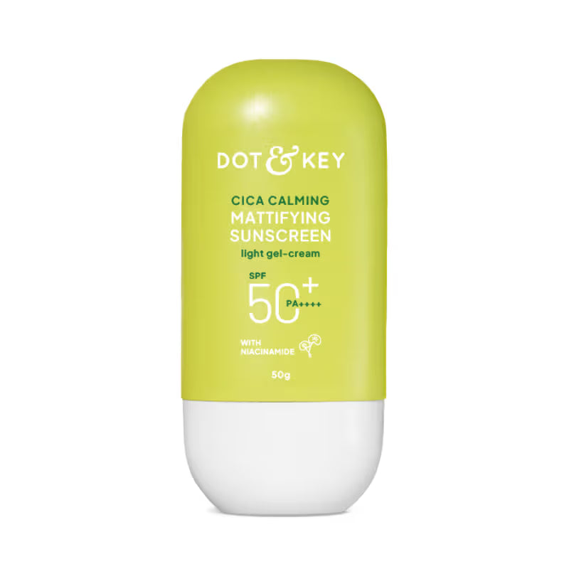 Dot & Key Cica Calming Mattifying Sunscreen In-Vivo Tested SPF 50+ PA++++, With Niacinamide (50 g)