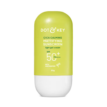 Dot & Key Cica Calming Mattifying Sunscreen In-Vivo Tested SPF 50+ PA++++, With Niacinamide (50 g)