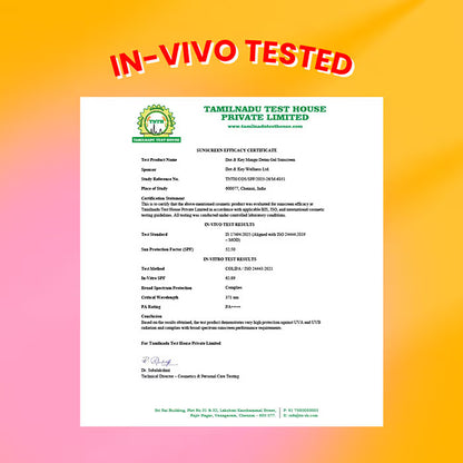 Dot & Key Mango Detan Gel Sunscreen In-Vivo Tested SPF 50+ PA++++, Oil-Free Formula (50g)
