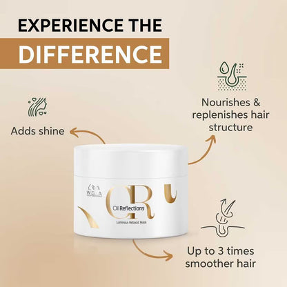 Wella Professionals Oil Reflections Luminous Reboost Hair Mask for Shiny Hair (150 ml)