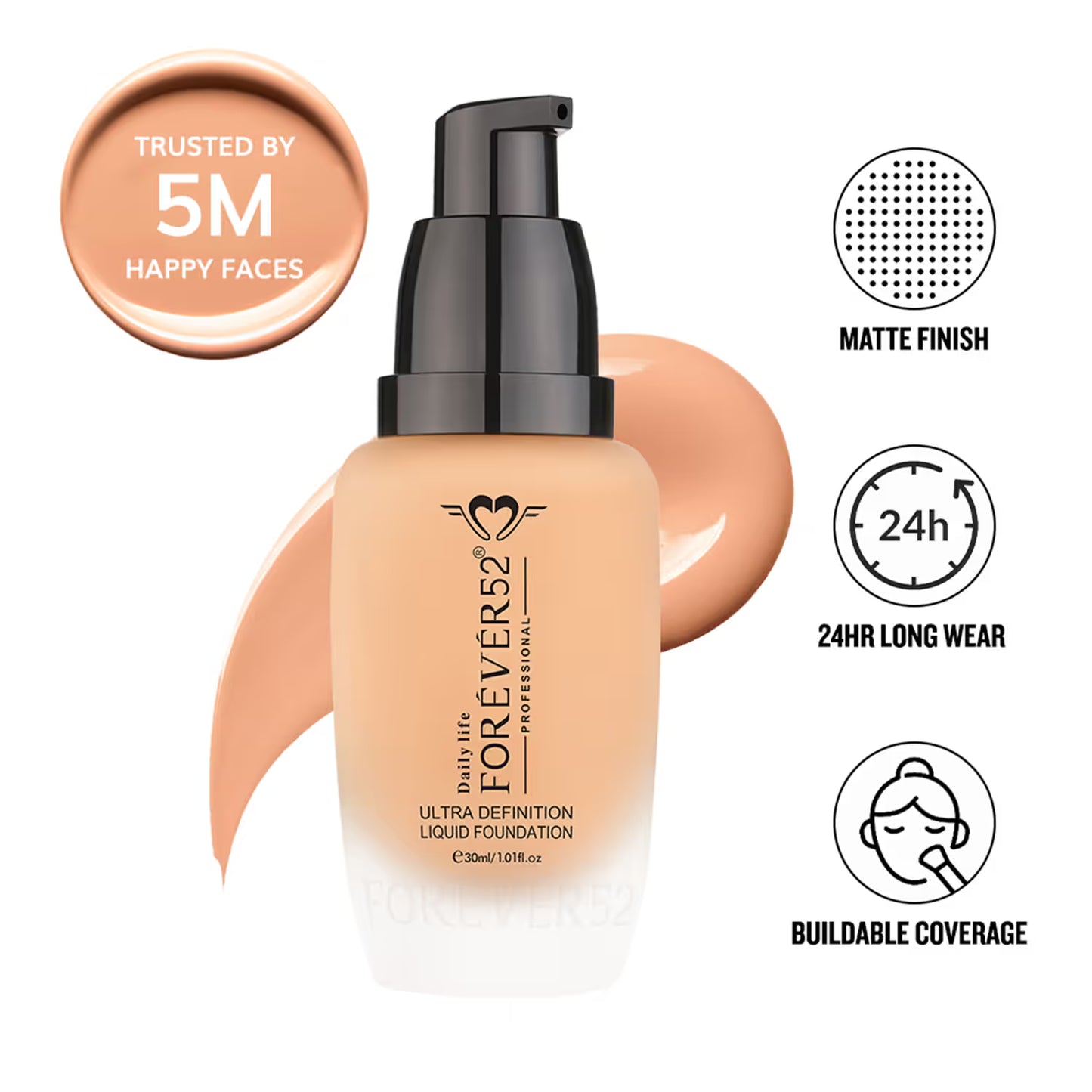Daily Life Forever52 Ultra Definition Liquid Foundation - FLF014 Honey (30ml)