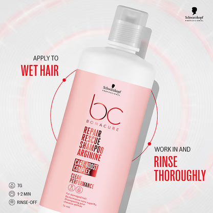 Schwarzkopf Professional Bonacure Repair Rescue Shampoo with Arginine( 1000ml )