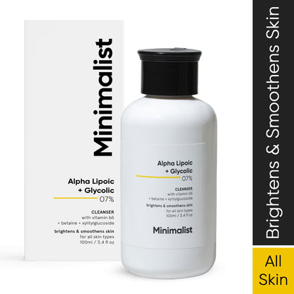Minimalist 7% ALA & AHA Brightening Face Wash (100ml)