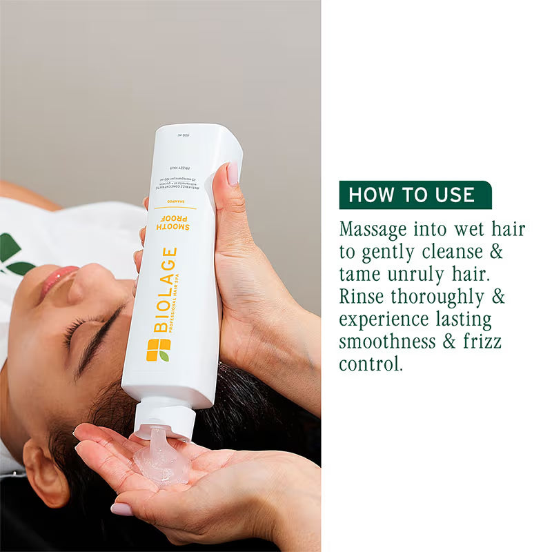 BIOLAGE Smooth Proof Anti-Frizz Shampoo with Camellia oil and Glycerin for 72HR Frizz Control (200ml)