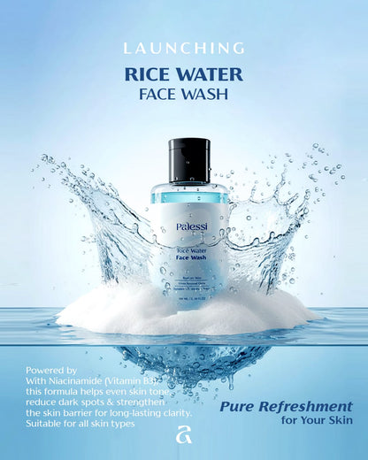 Palessi Rice Water Face Wash With Rice Water & Niacinamide For Radient Skin (100ml)