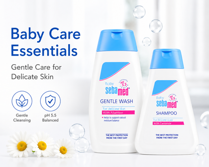 Sebamed Baby Shampoo (150 ml) + Baby Gentle Wash (200 ml) combo
