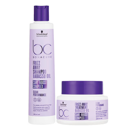 Schwarzkopf Professional Bonacure Frizz Away Shampoo(250ml) & Treatment mask (200ml) Combo