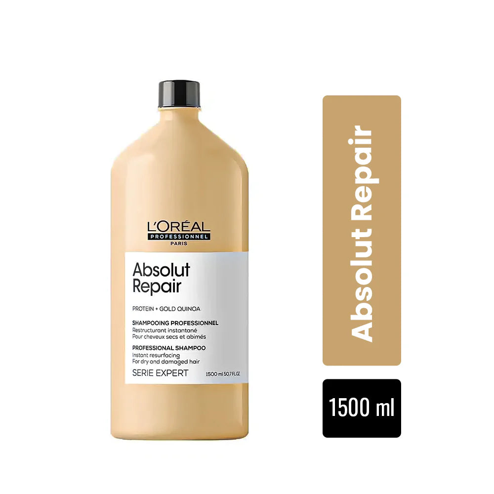L'Oréal Professionnel Absolut Repair Shampoo For Dry and Damaged Hair With Protein & Omega-9 (1500ml)