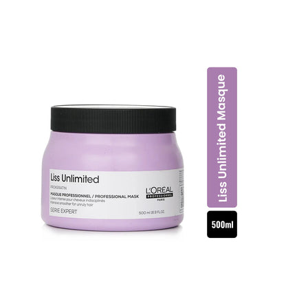 L'OREAL PROFESSIONNEL Liss Unlimited Mask for Frizzy & Unruly Hair With Pro-Keratin. (490 G)