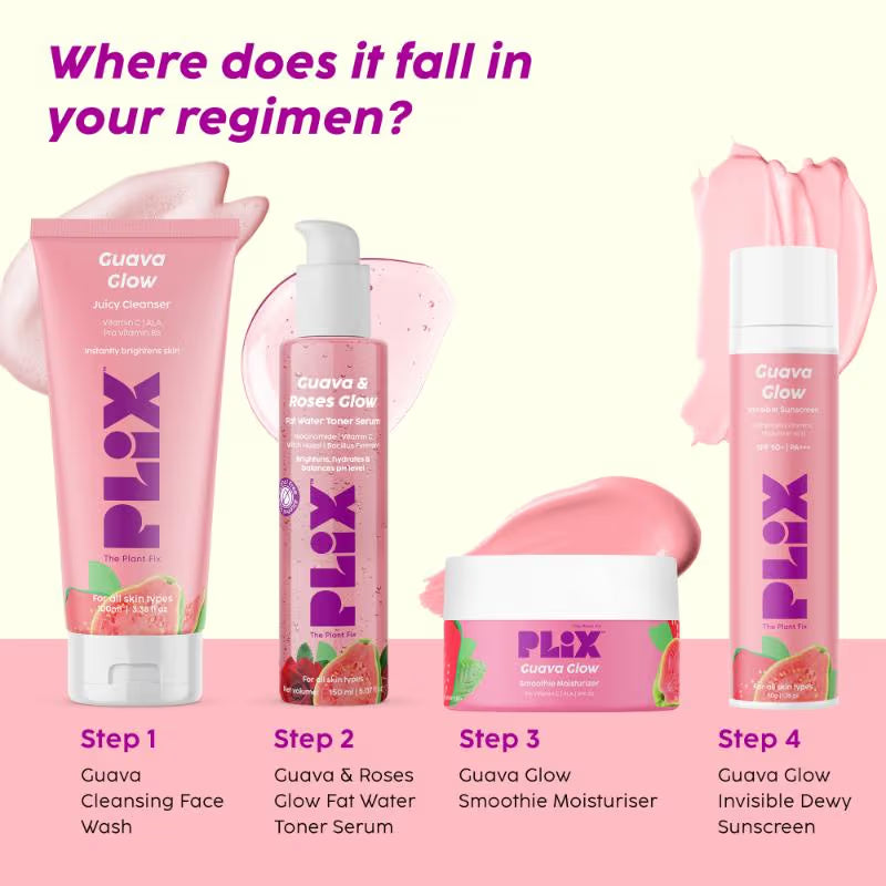 Plix Guava & Roses Glow Fat Water Toner Serum (150ml)