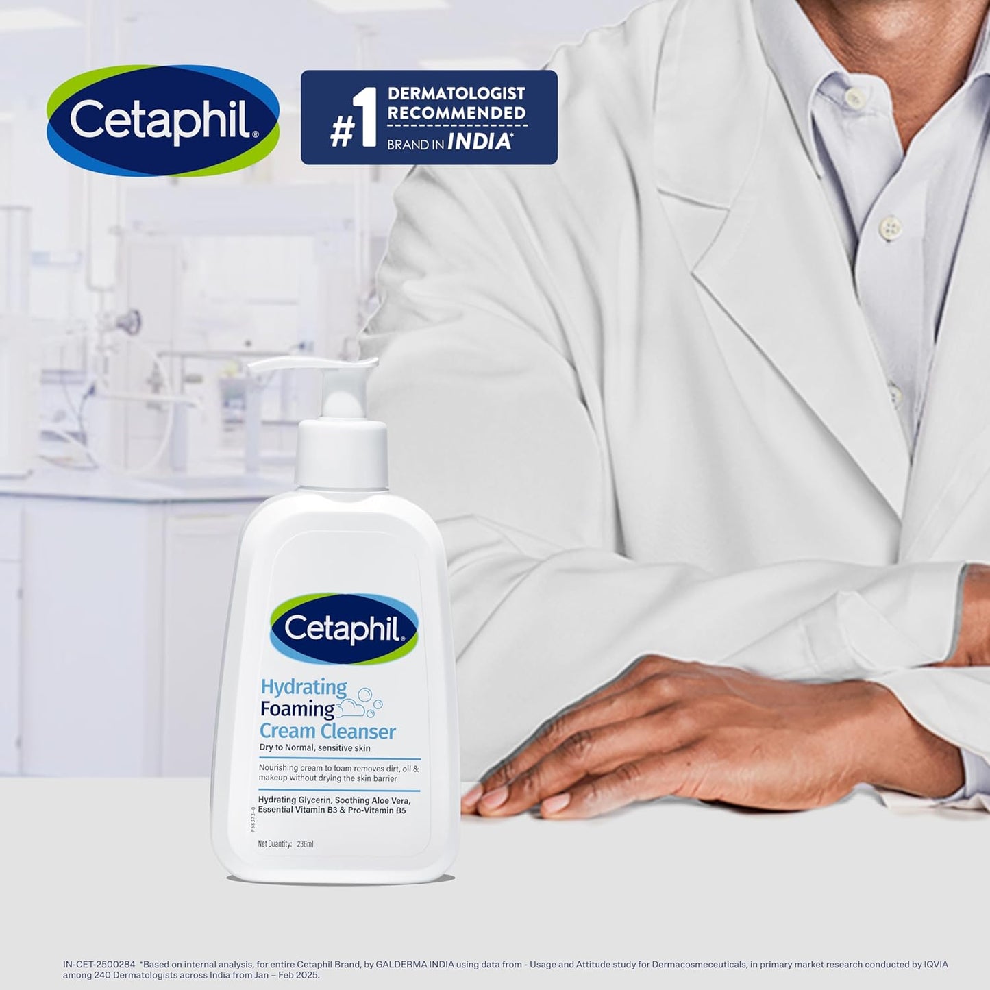 Cetaphil Hydrating Foaming Cream Cleanser (236ml)