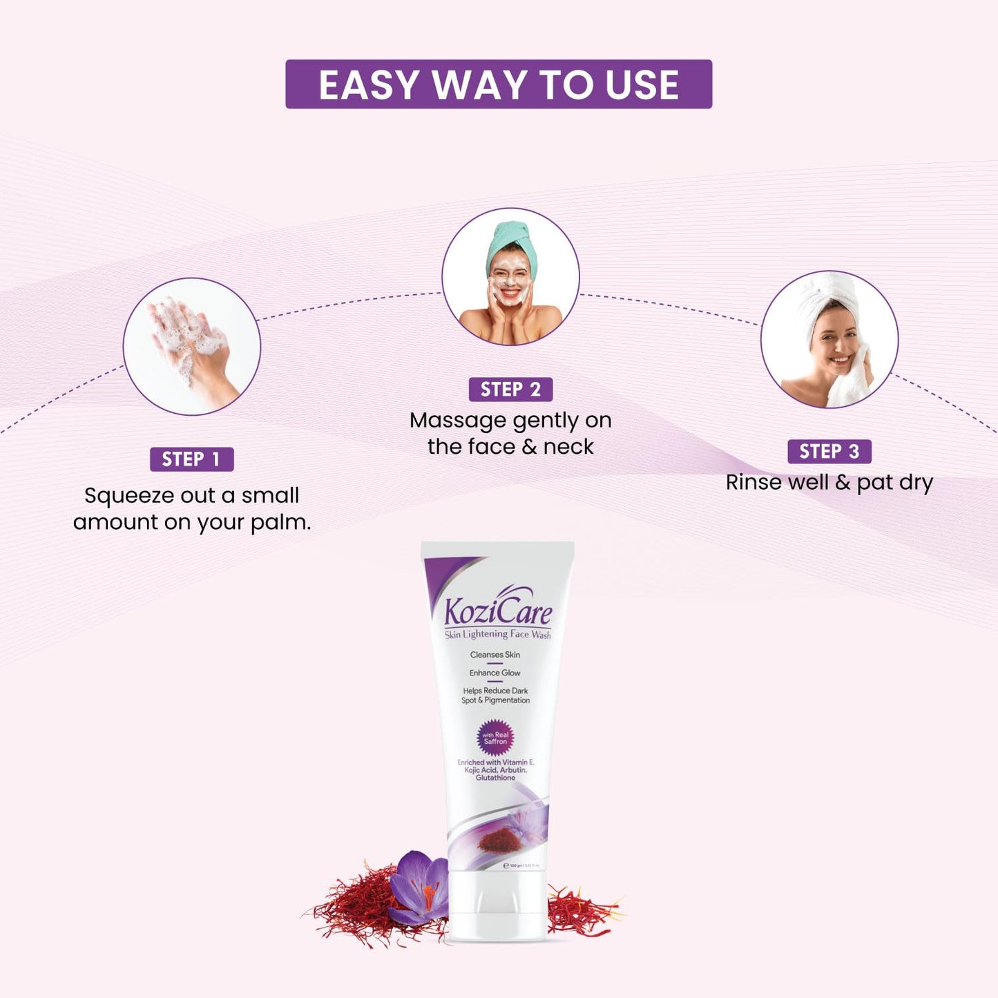 Kozicare Saffron Face Wash (100gm)