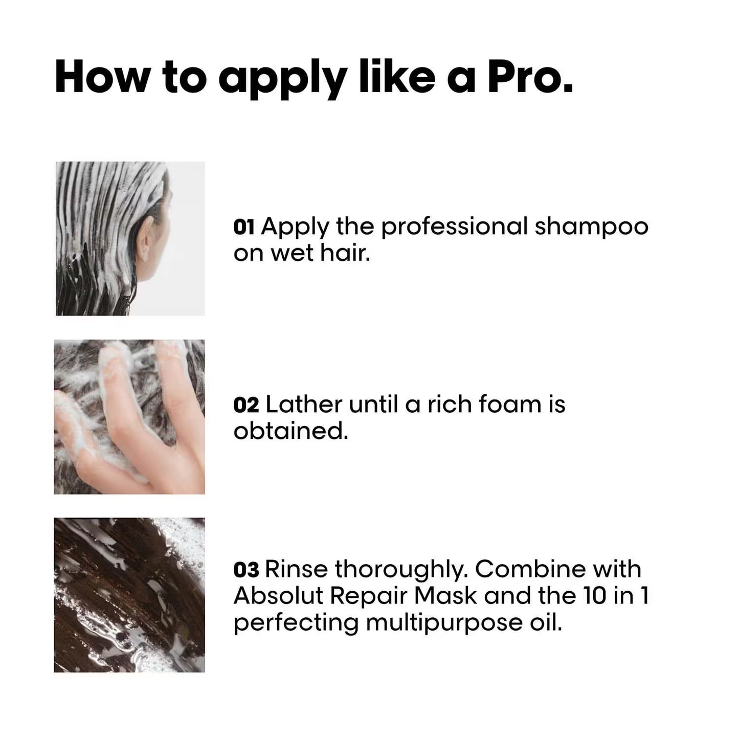 L'Oreal Professionnel Absolut Repair Shampoo, Hair Mask & Hair Serum Combo For Damaged Hair