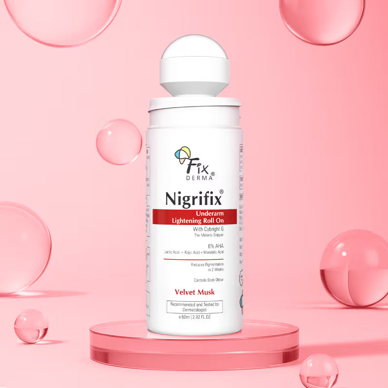 Fixderma Nigrifix 6% AHA Underarm Lightening Roll On Velvet Musk (60ml)