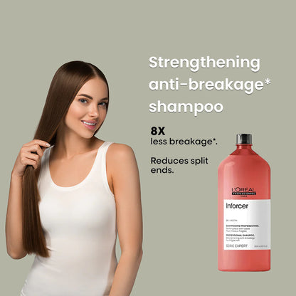 L'OREAL PROFESSIONNEL Inforcer Shampoo for Reduced Hair Breakage With Biotin & Vitamin B6(1500 ml)