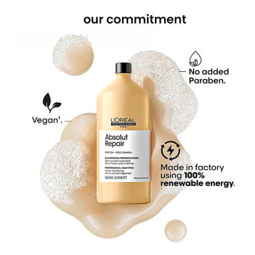 L'Oréal Professionnel Absolut Repair Shampoo For Dry and Damaged Hair With Protein & Omega-9 (1500ml)