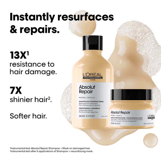 L'Oreal Professionnel Absolut Repair Shampoo & Hair Mask Combo For Damaged Hair