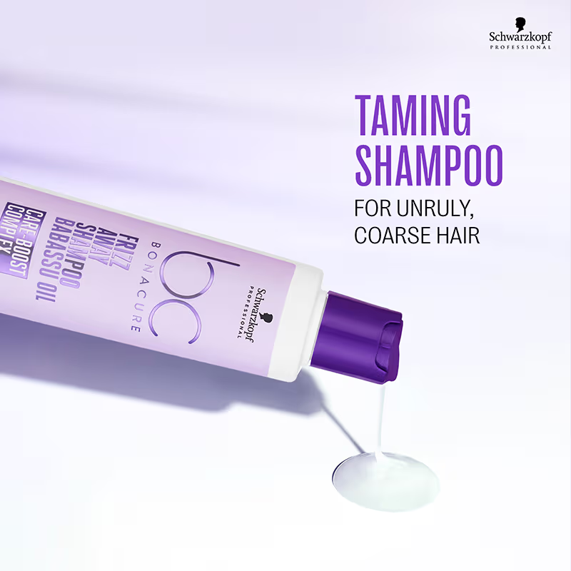 Schwarzkopf Professional Bonacure Frizz Away Shampoo(250ml) & Treatment mask (200ml) Combo