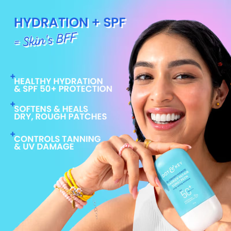 Dot & Key Blueberry Hydrate Barrier Repair Sunscreen SPF 50+ PA++++ In-Vivo Tested (50 g)